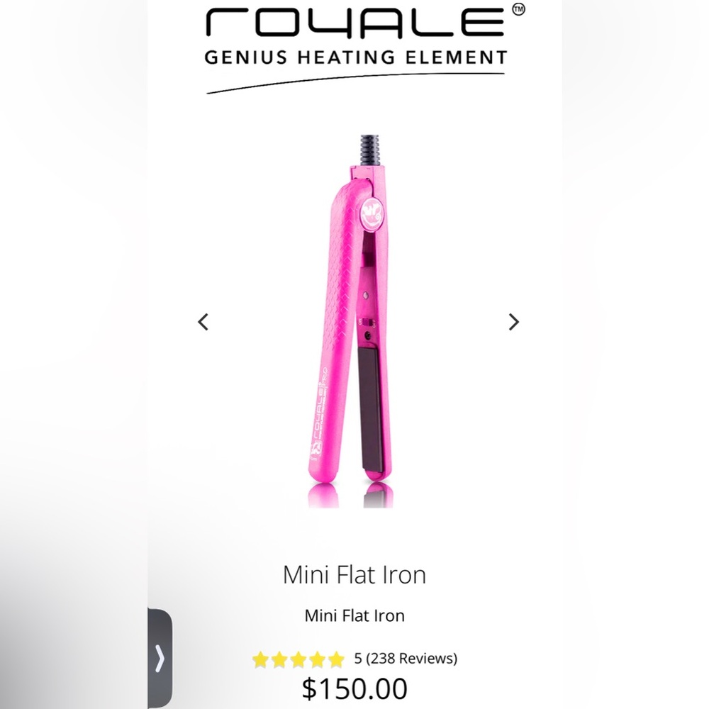 Royale Hot Pink Mini Flat Iron Hair Straightener | BNIB Sealed